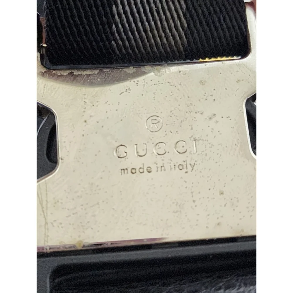 GUCCI Nylon Monogram Fanny Pack Belt Bag Black
